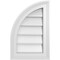 Ekena Millwork Quarter Round Top Left Surface Mount PVC Gable Vent w/ 2"W x 1-1/2"P Brickmould Frame, 12"W x 18"H GVPQL12X1802SN - alternate 1